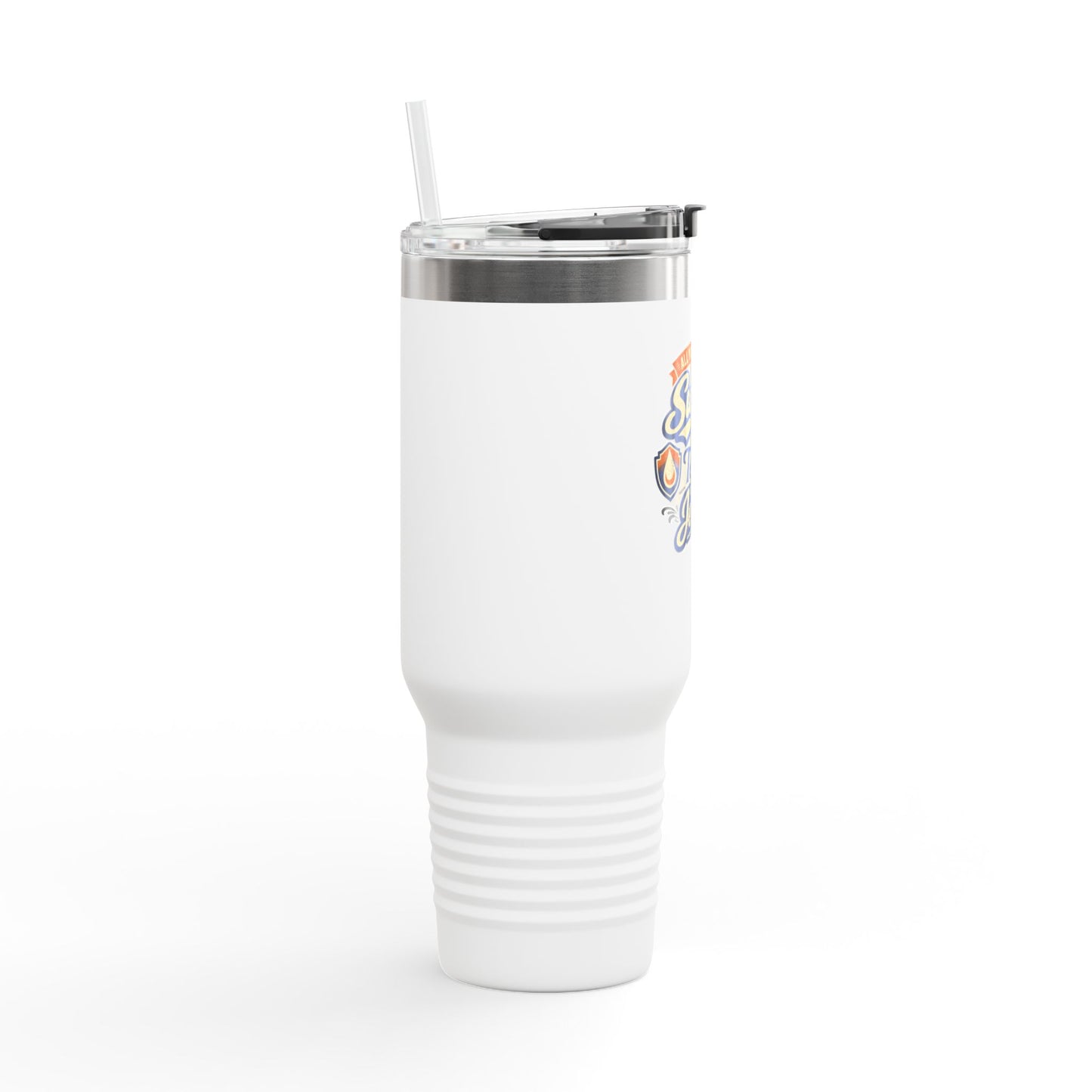 40oz Insulated Travel Mug — “All You Need Is Sweat, Tea & Jesus” Faith Coffee Tumbler